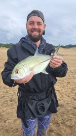 Jaun with a bigeye kingie caught at ingwe beach st lucia natal north coast kzn south africa.jpg